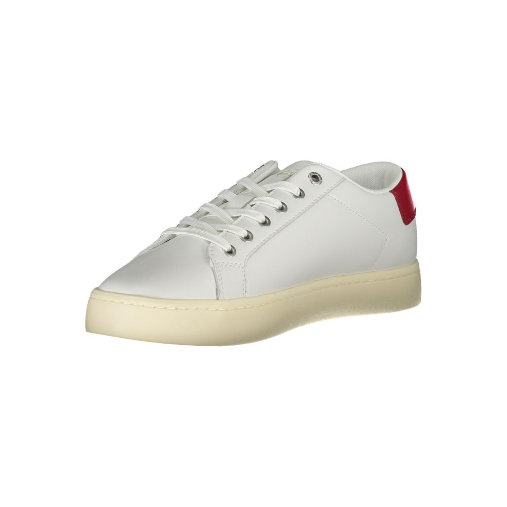 White Polyester Men Sneaker