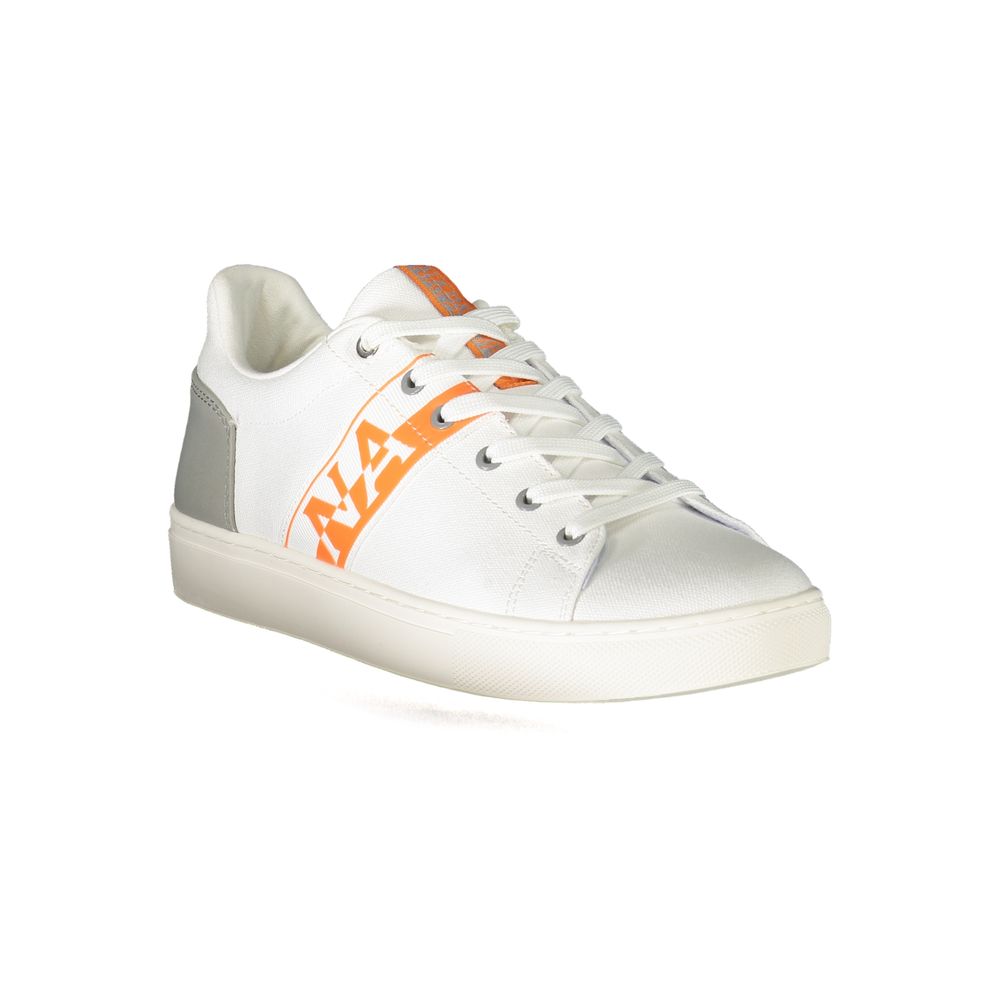 White Polyurethane Men Sneaker