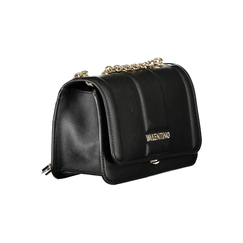 Black Polyurethane Women Shoulder Bag