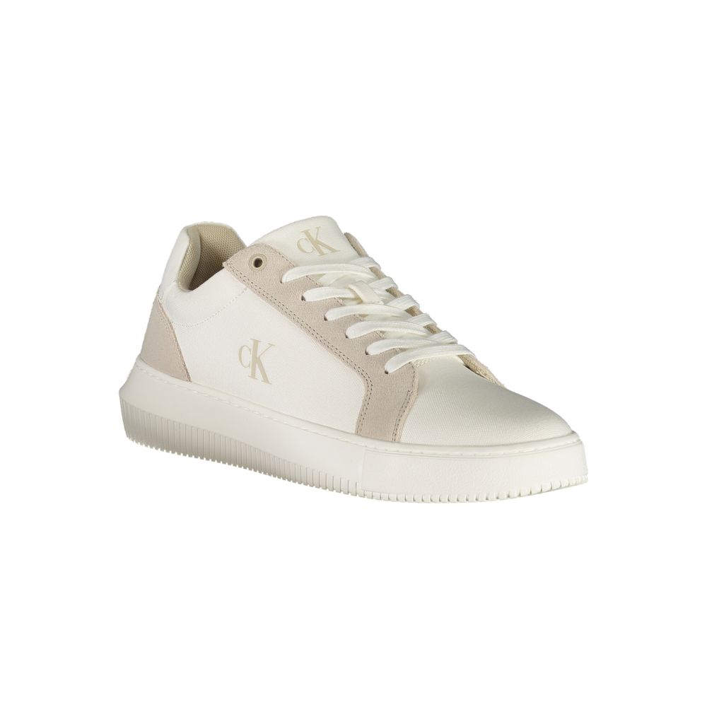 White Polyurethane Men's Sneaker