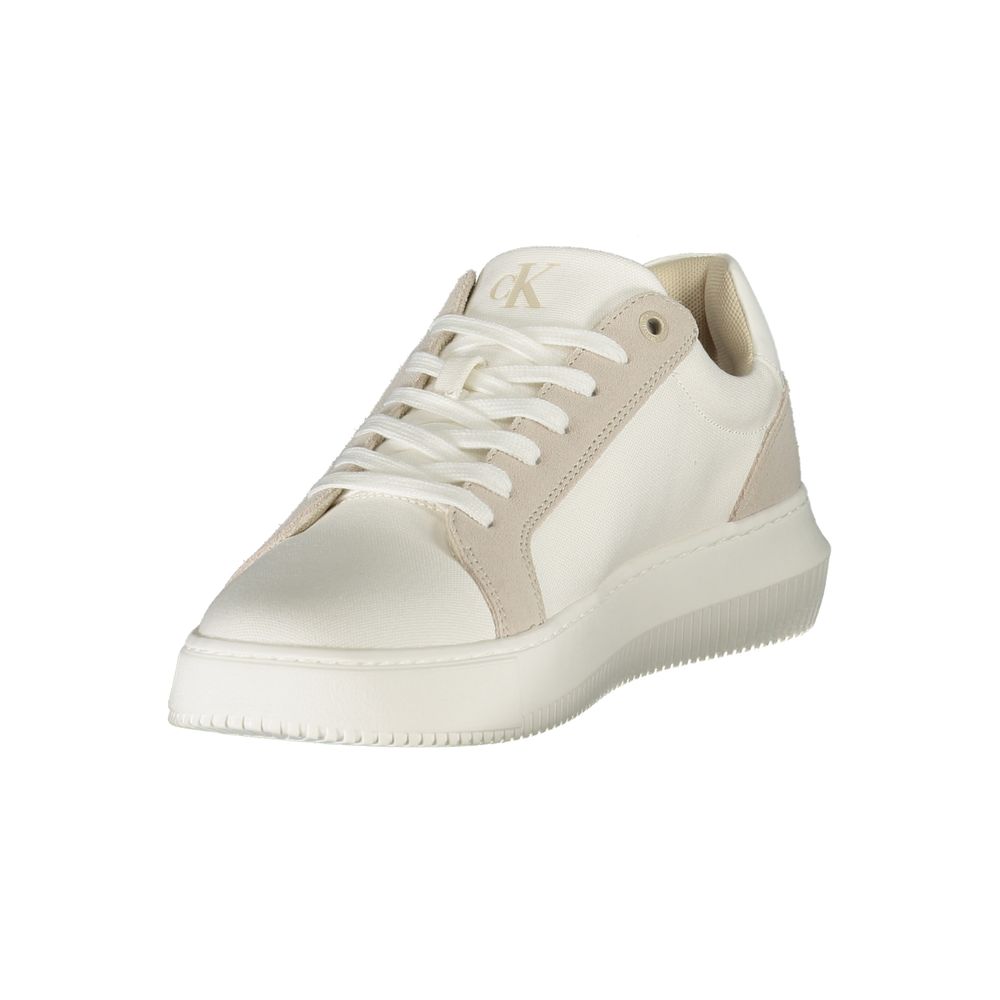 White Polyurethane Men's Sneaker