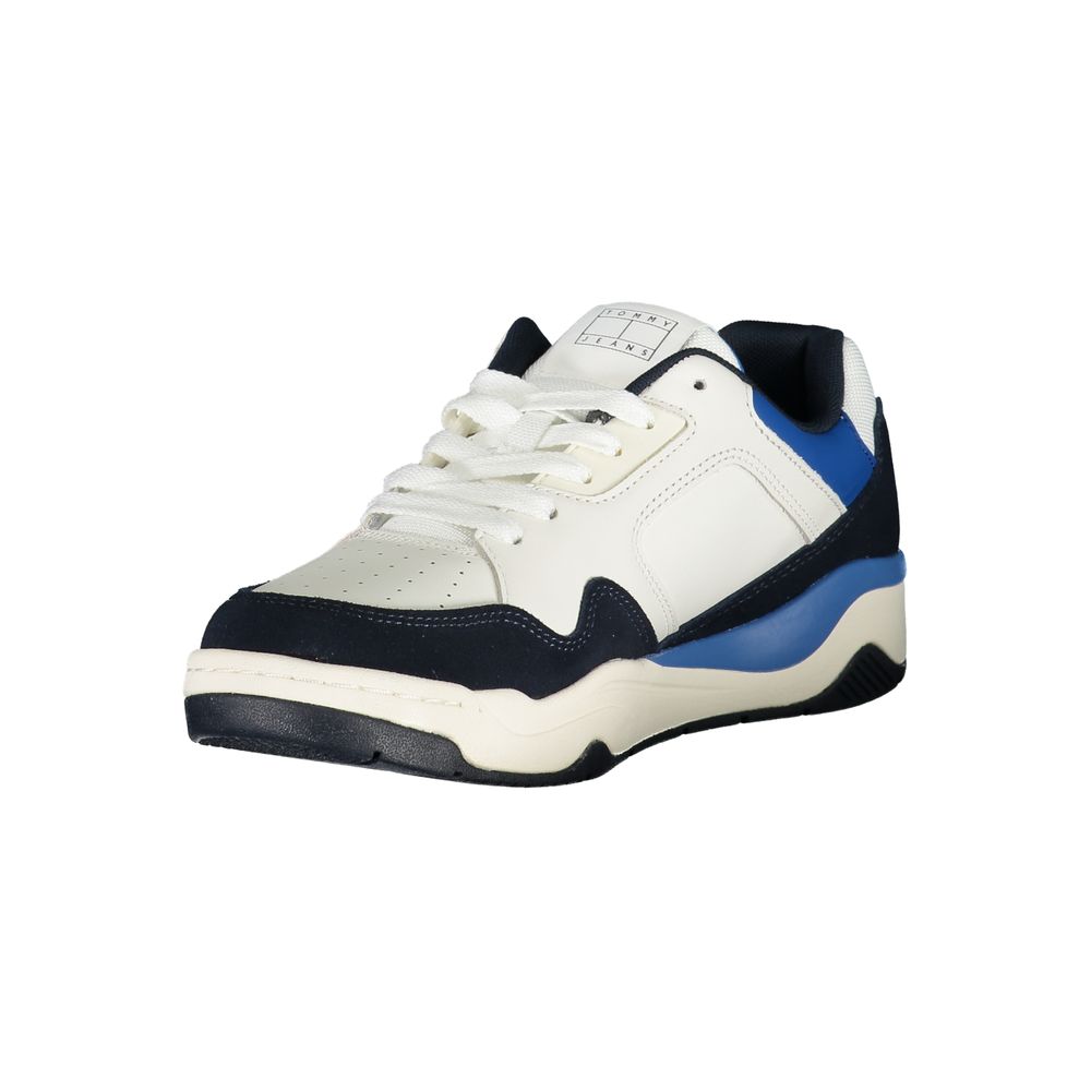 Blue Polyurethane Men Sneaker