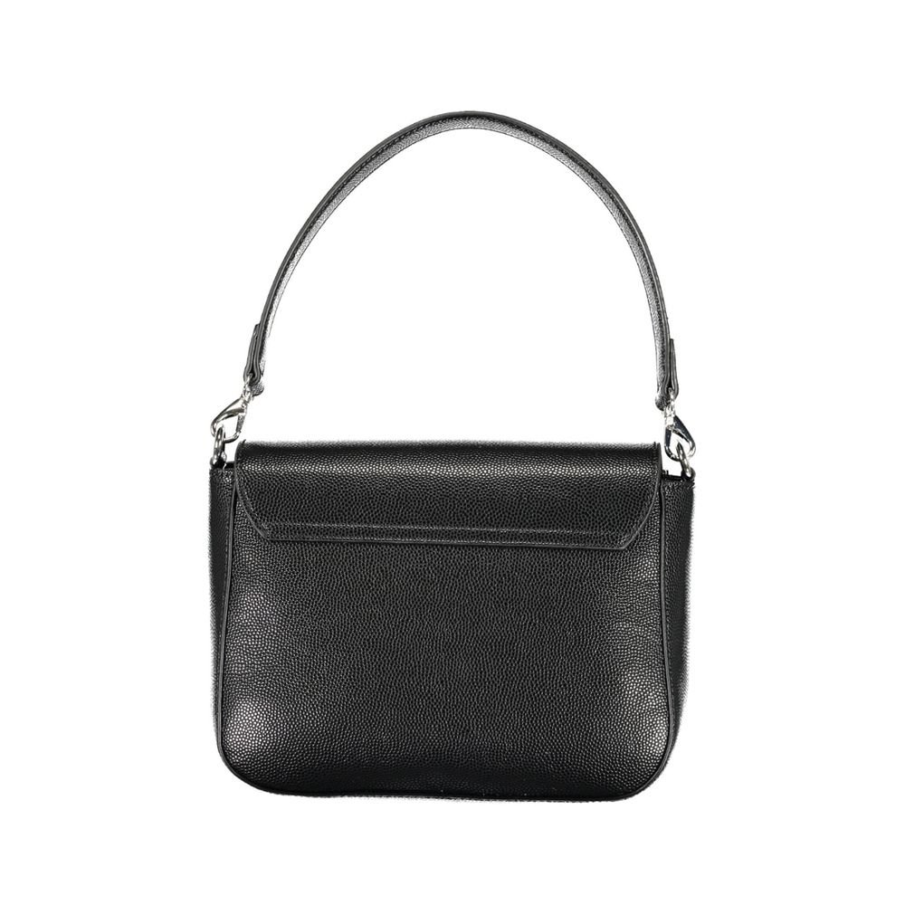 Black Polyurethane Women Handbag