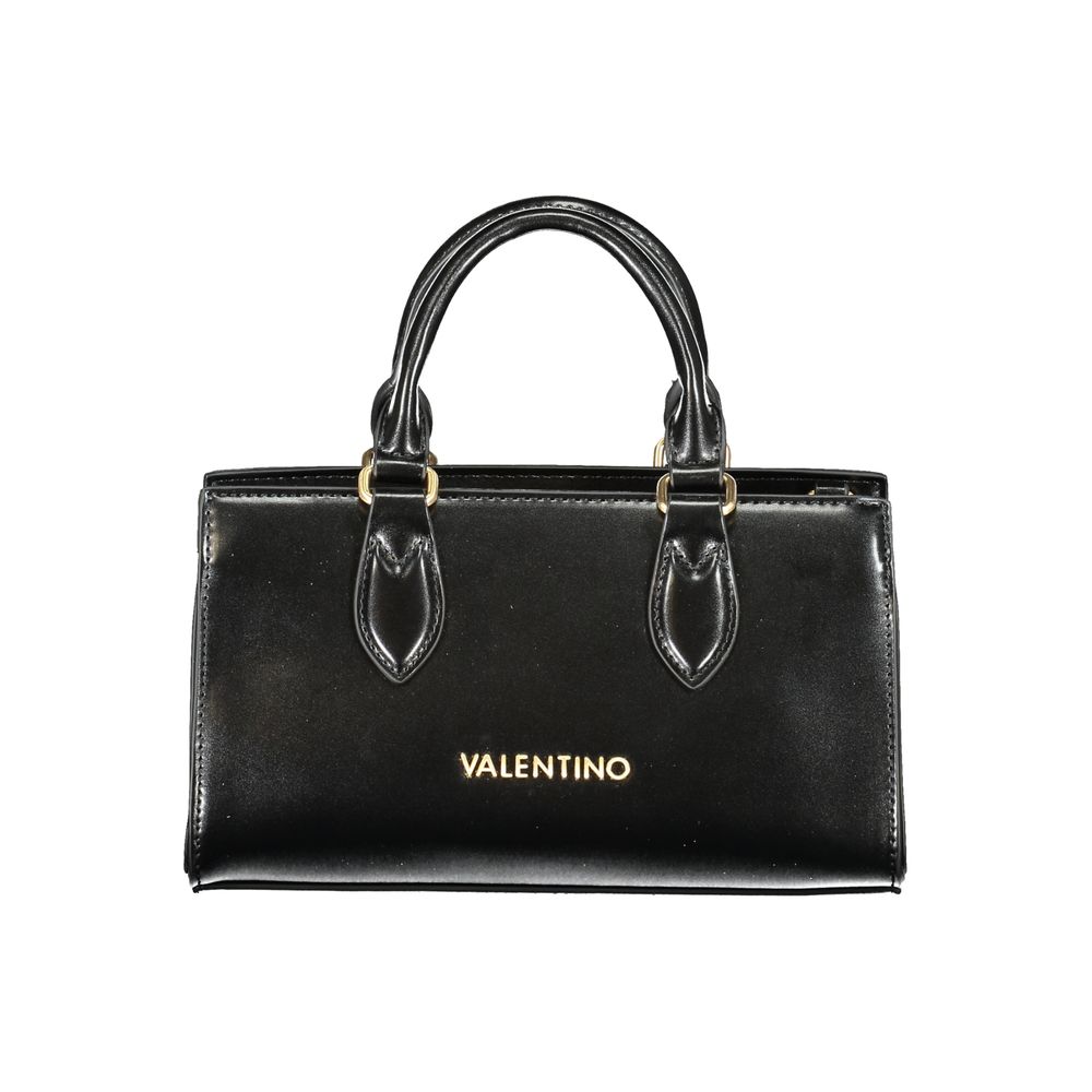 Black Polyurethane Women Handbag