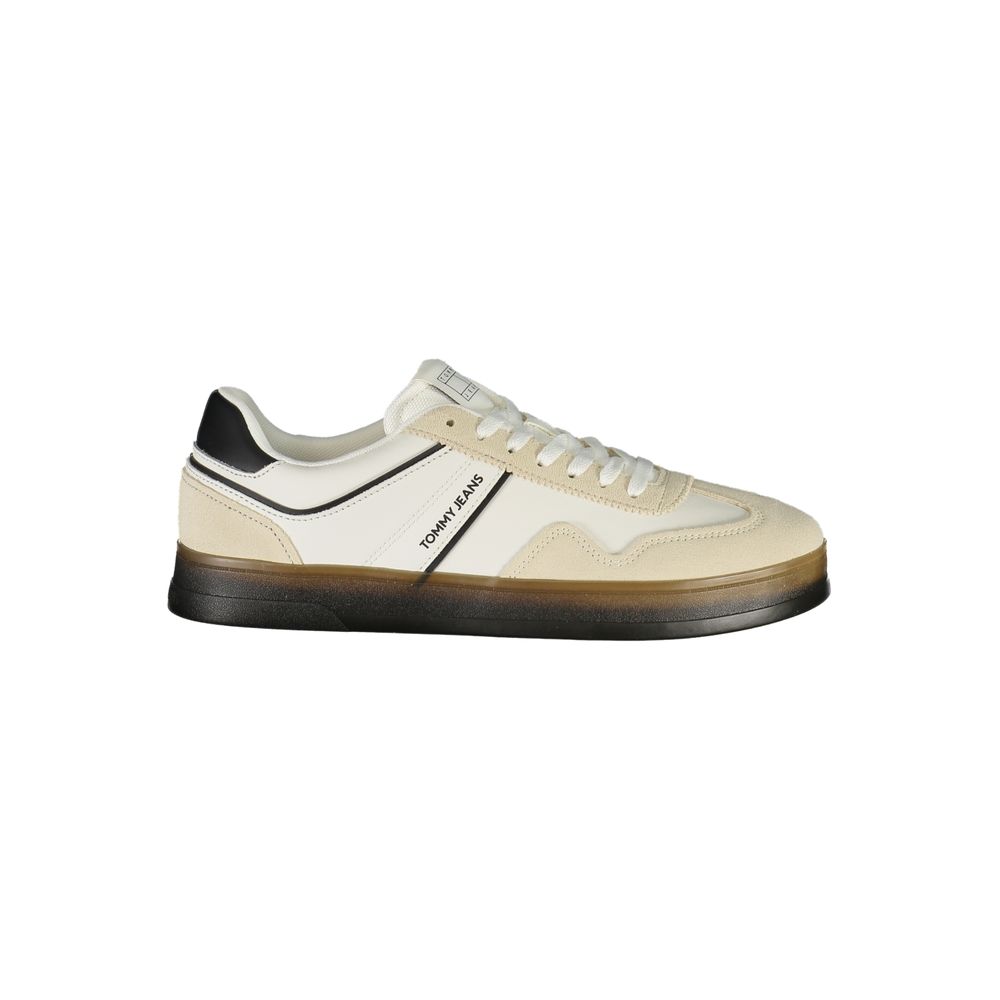 White Polyurethane Men's Sneaker