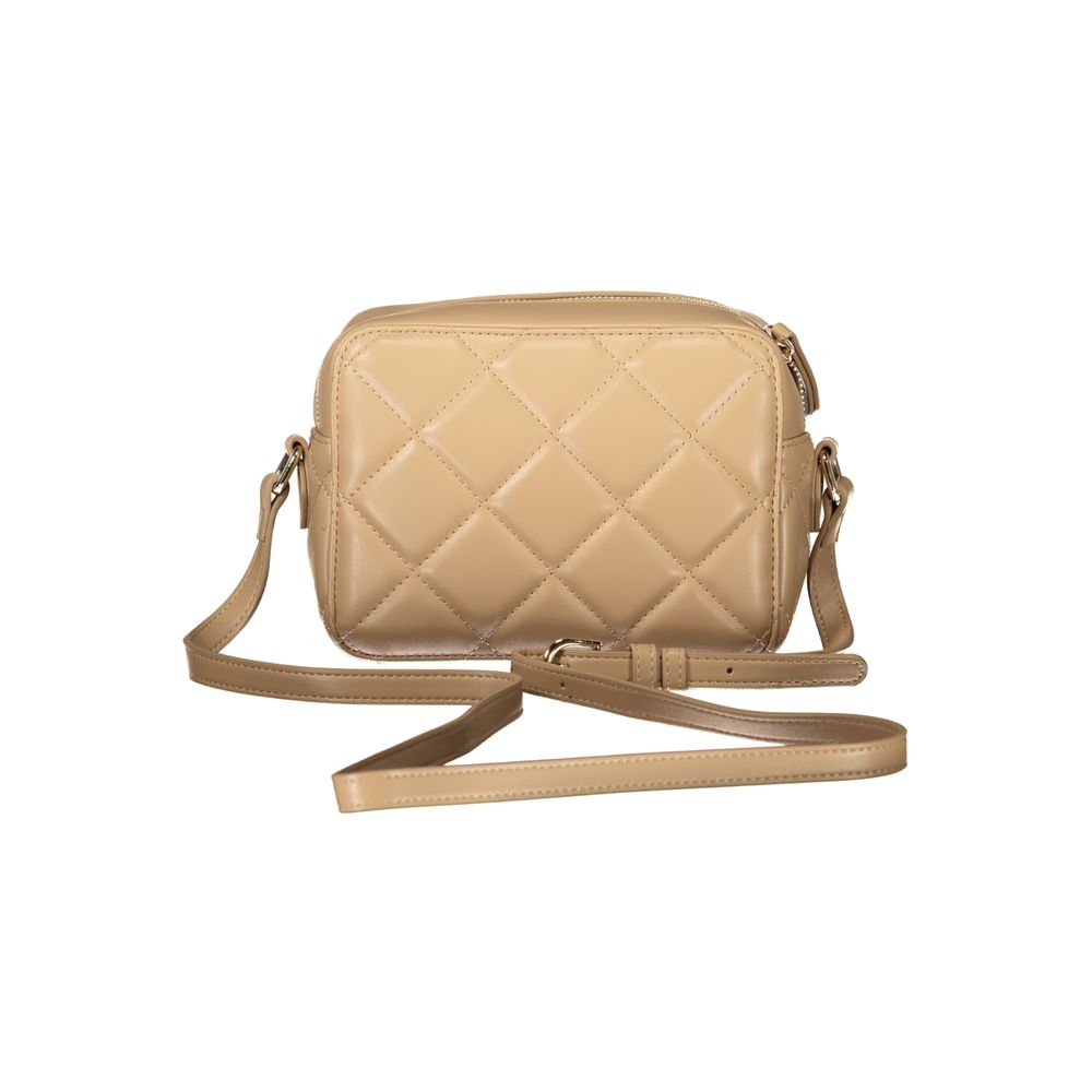 Beige Polyurethane Women Shoulder Bag