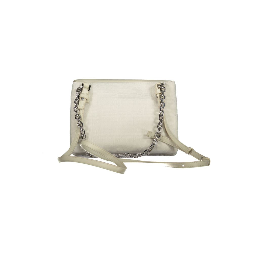 Beige Polyester Women Handbag