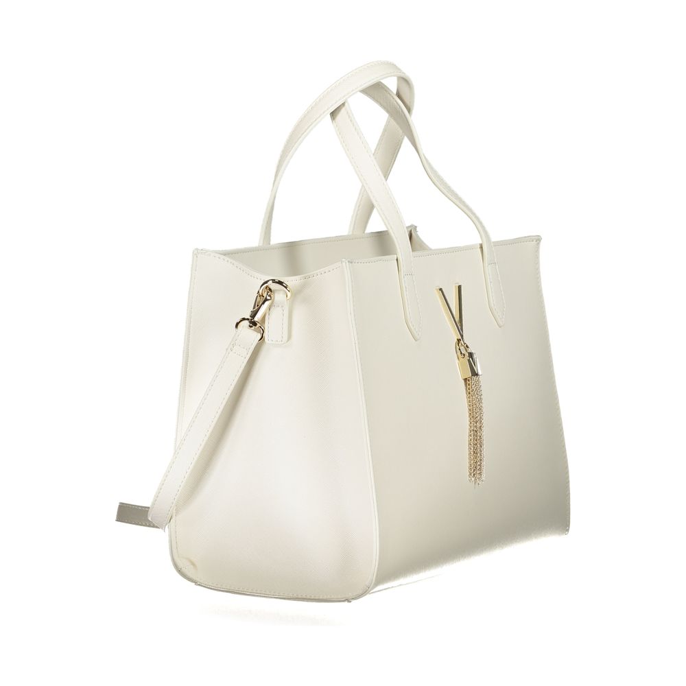 White Polyurethane Women Handbag