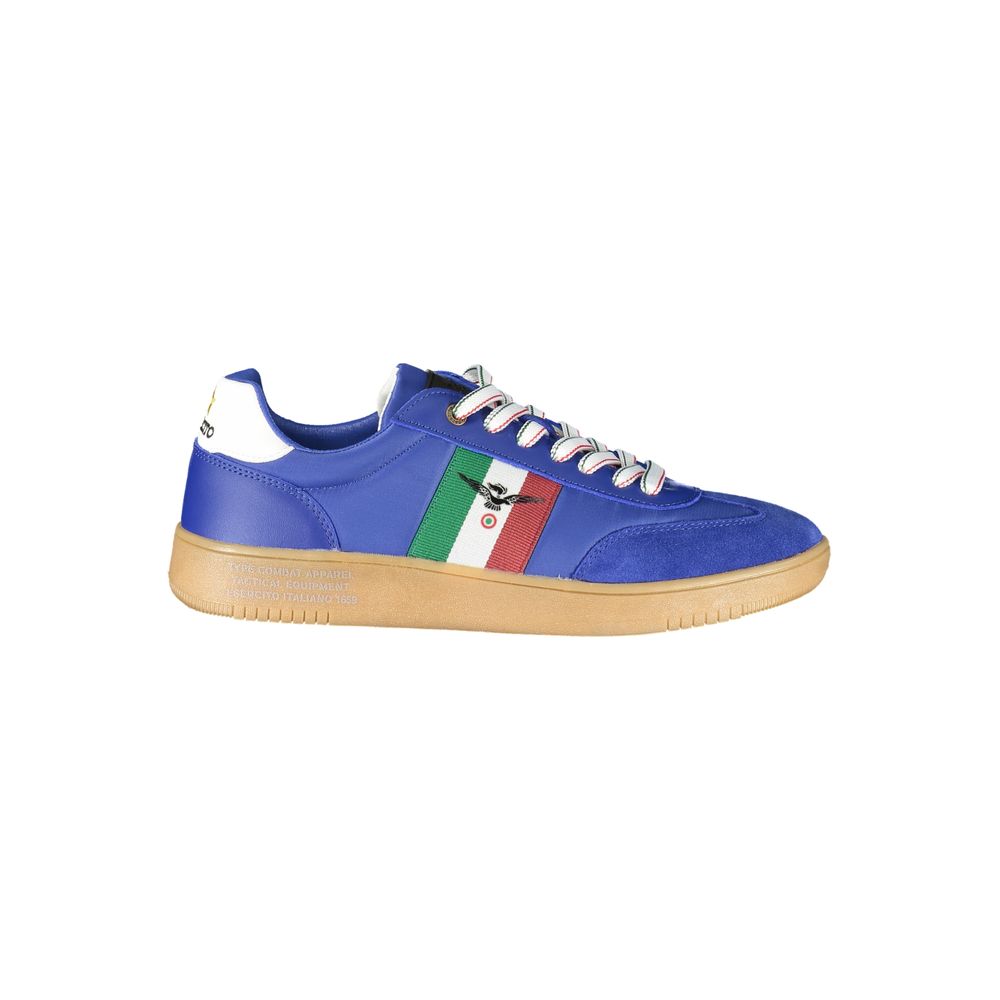 Blu Polyurethane Men Sneaker