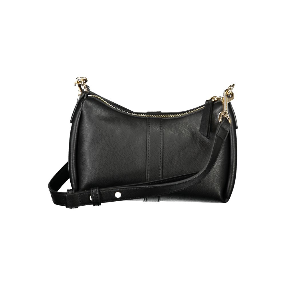 Black Polyester Women Shoulder Bag