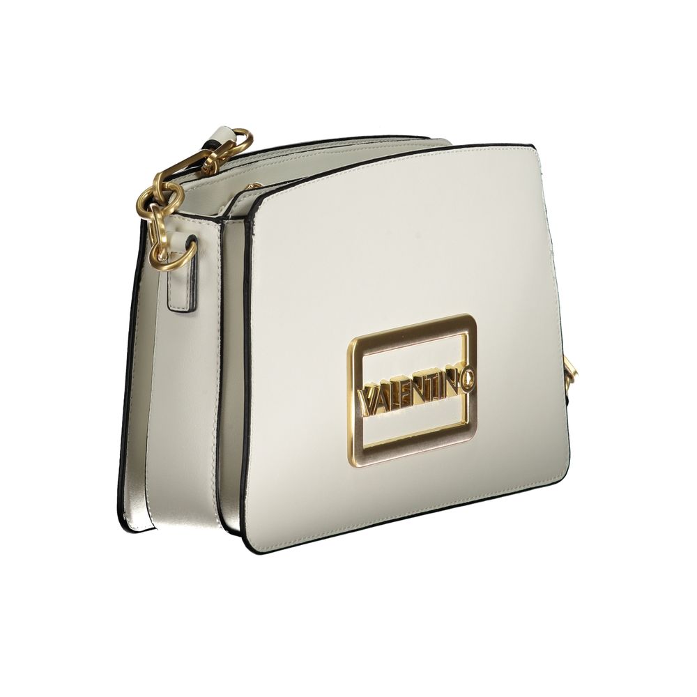 Bianco Polyurethane Women Handbag