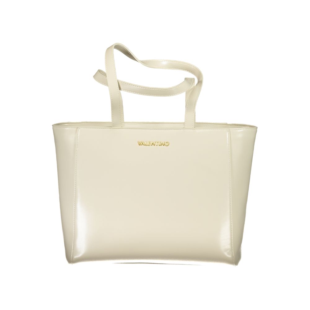 Beige Polyurethane Women Shoulder Bag