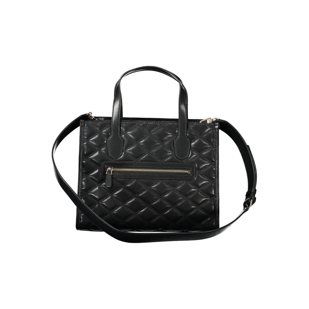 Black Polyurethane Women's Handbag