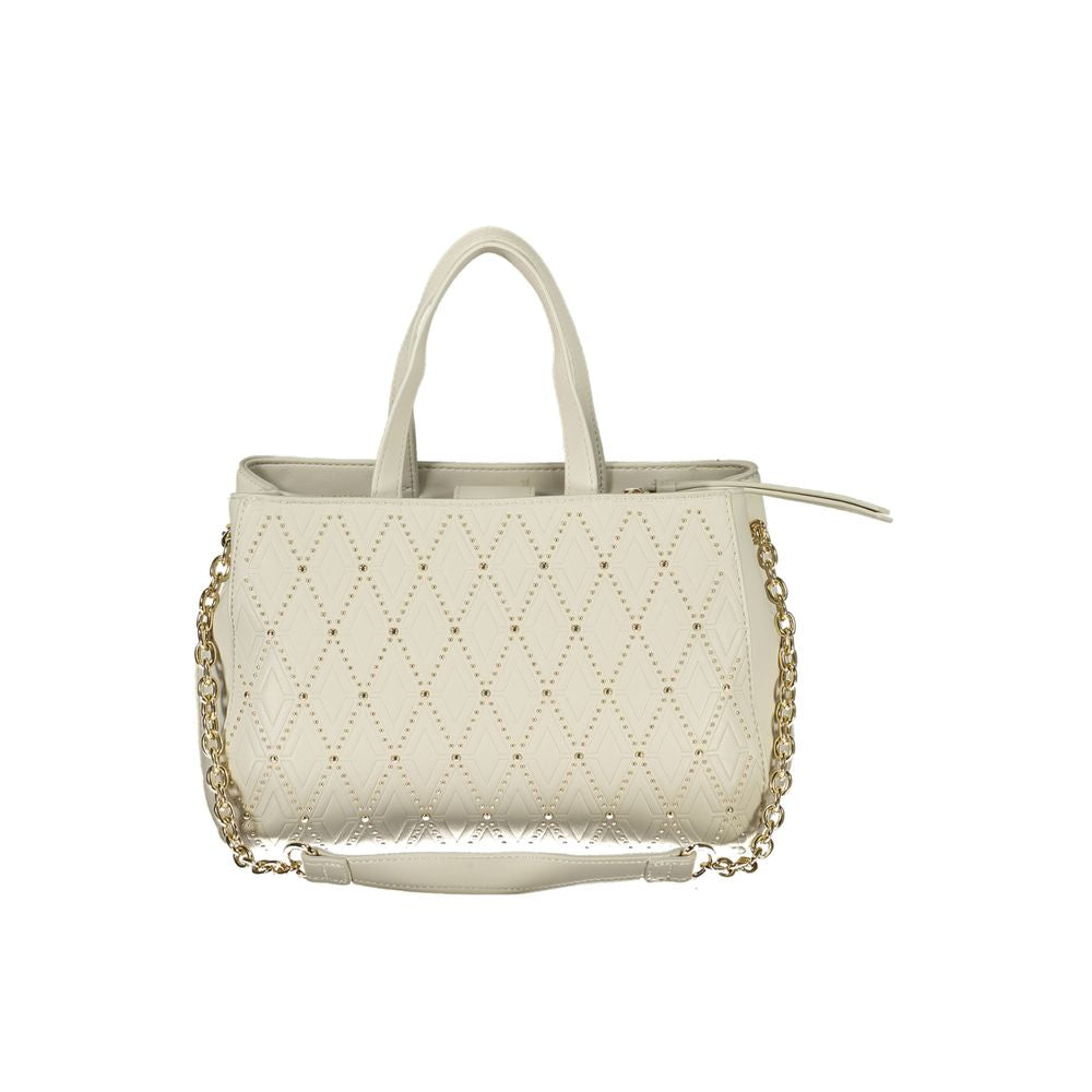 White Polyurethane Women Handbag