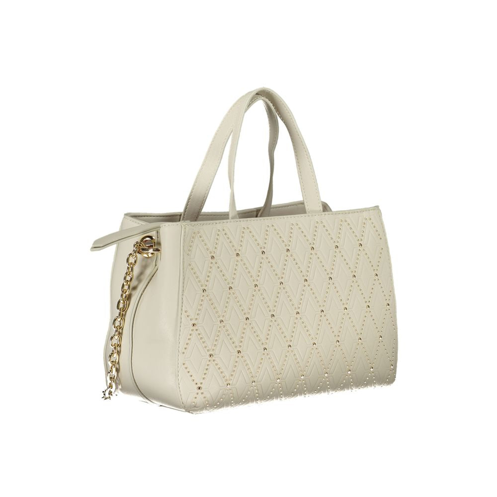 White Polyurethane Women Handbag