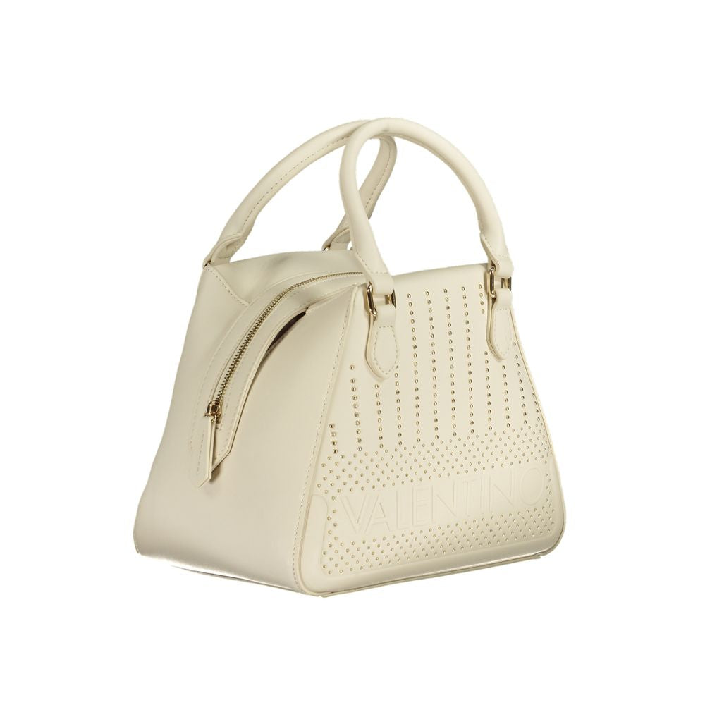 Bianco Polyurethane Women Handbag