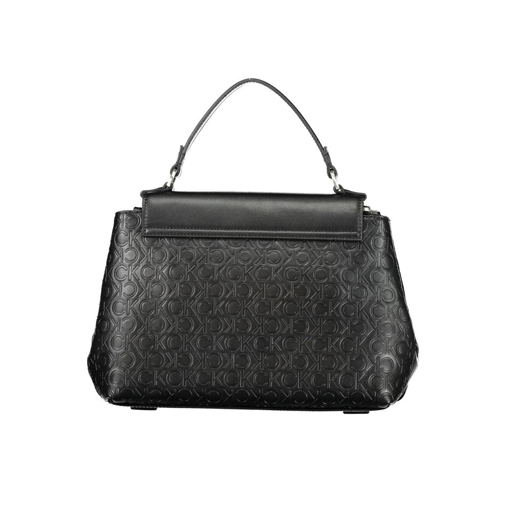 Black Polyester Women Handbag