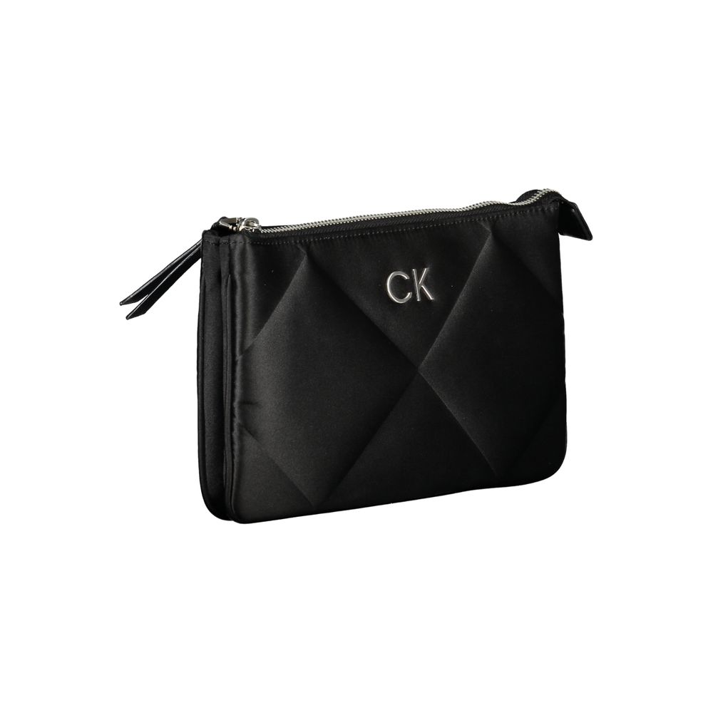 Black Polyester Women Shoulder Bag