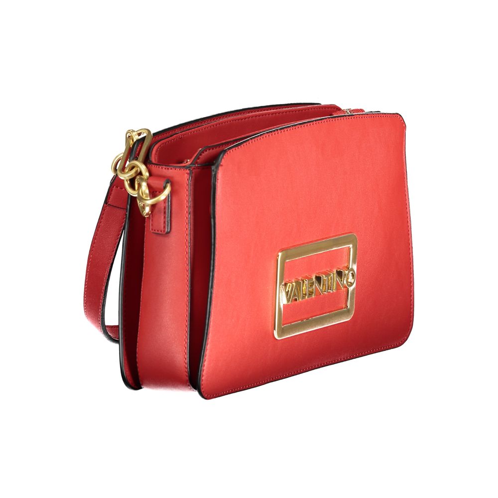 Rosso Polyurethane Women Handbag
