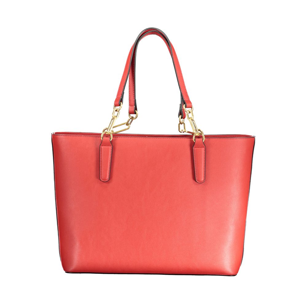 Rosso Polyurethane Women Handbag