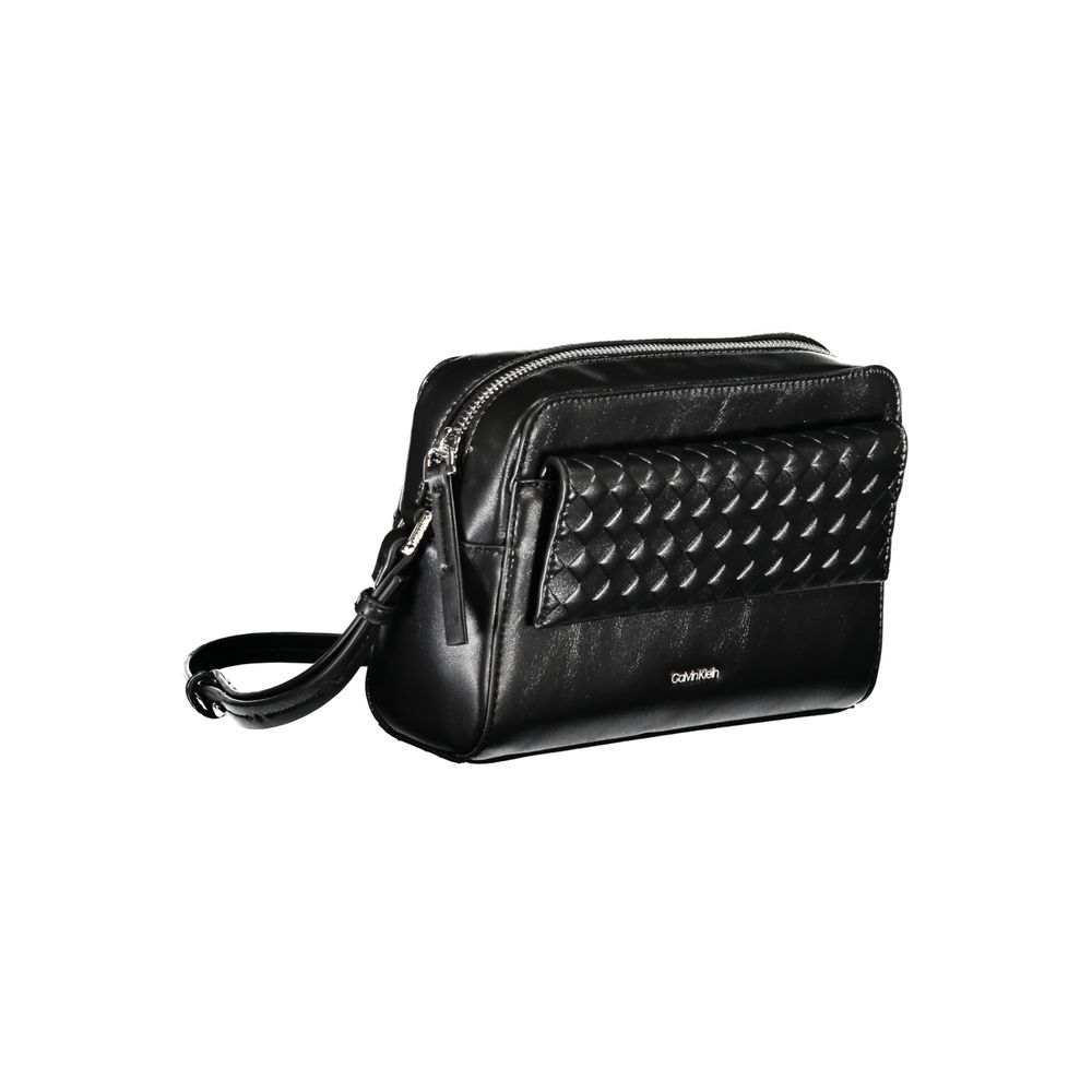 Black Polyester Women Shoulder Bag