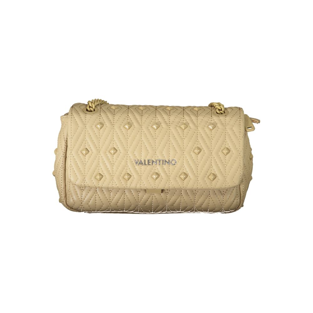 Beige Polyurethane Women Shoulder Bag