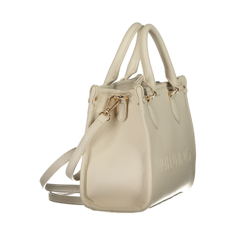 Beige Polyurethane Women Handbag
