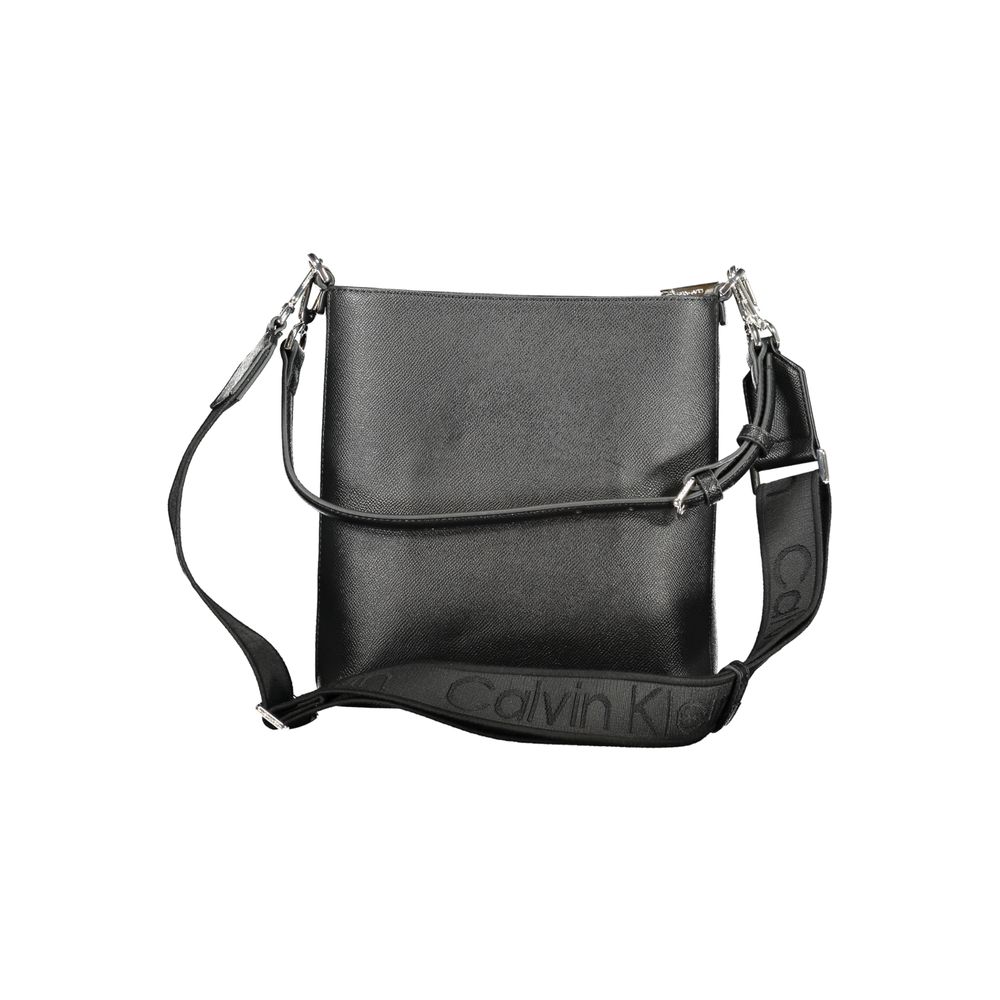 Black Polyester Woman Shoulder Bag