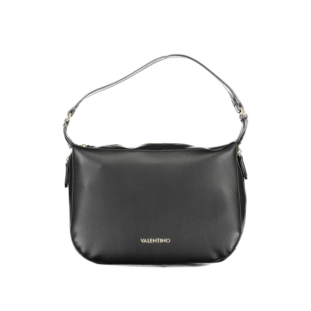Black Polyurethane Women Handbag