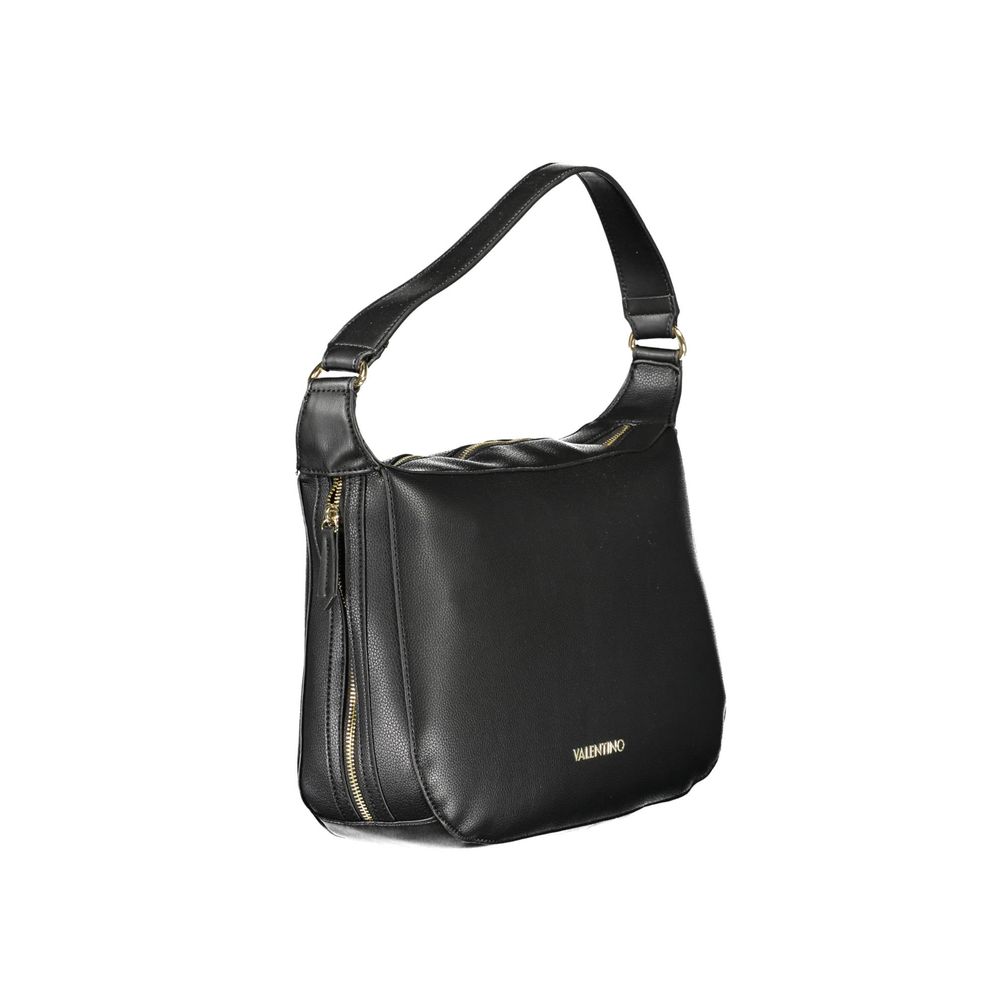Black Polyurethane Women Handbag