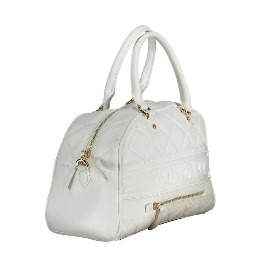 Bianco Polyurethane Women Handbag