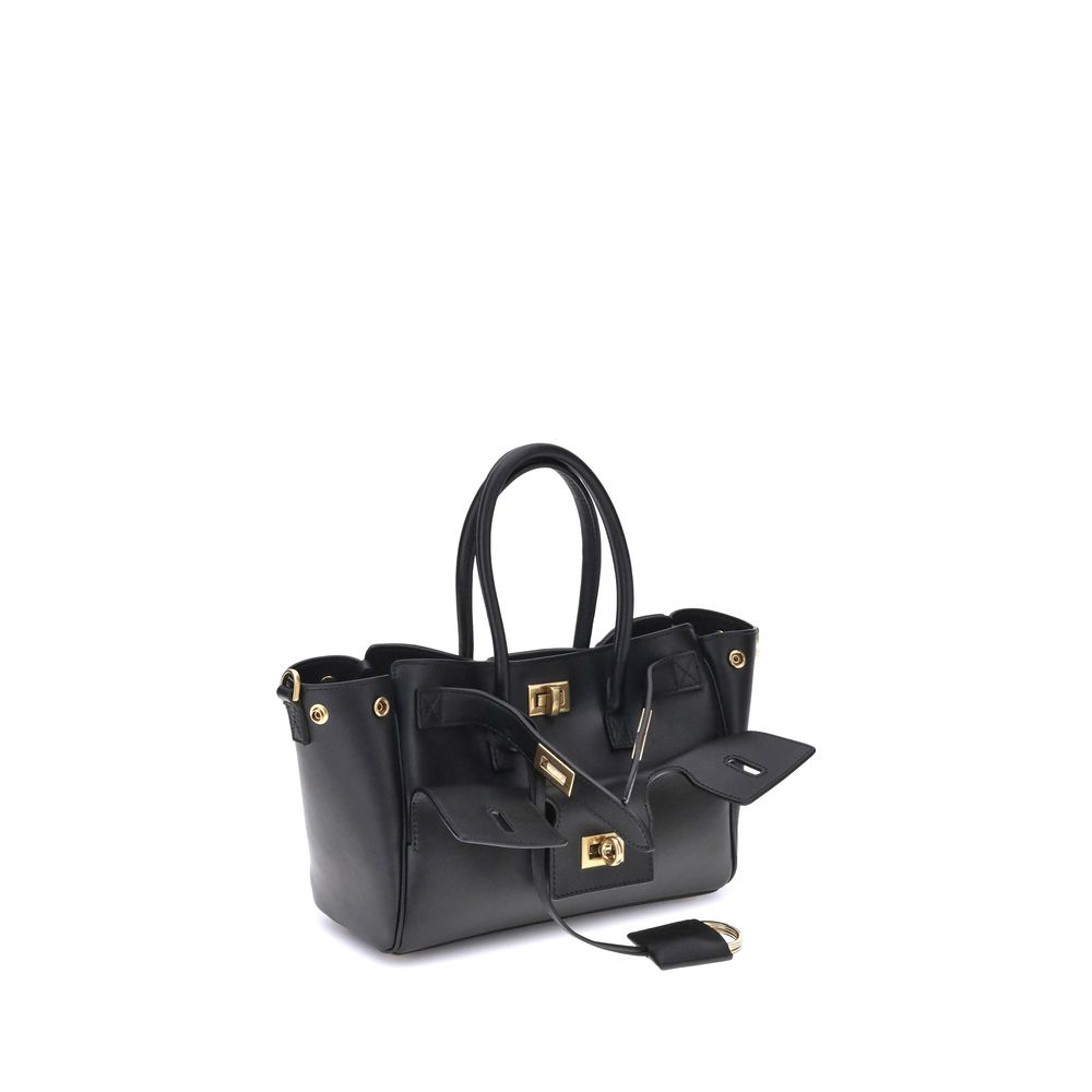 Black Calf Leather Bos Taurus Handbag