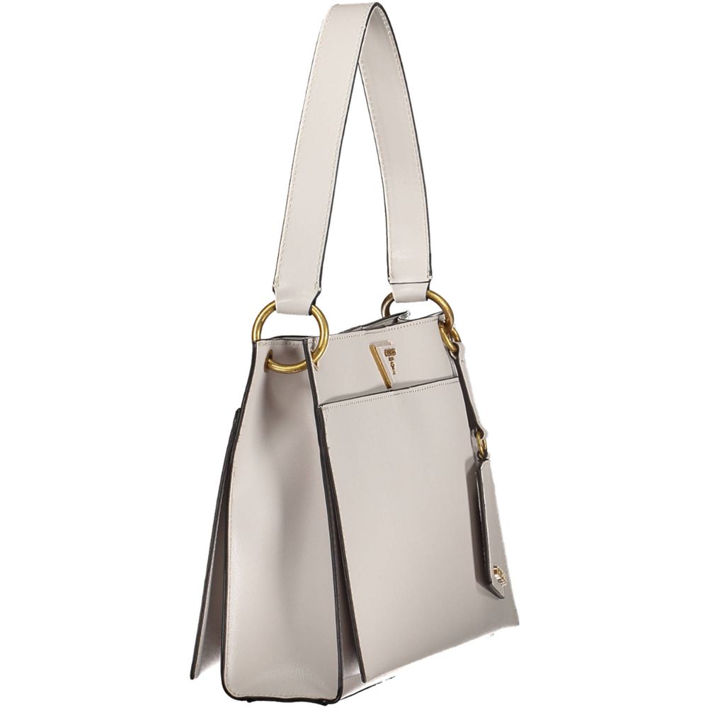 Grigio Polyurethane Women Handbag