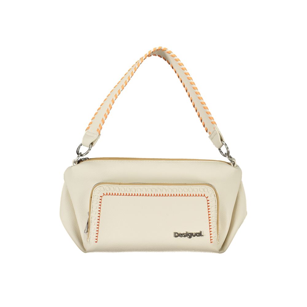 White Polyurethane Womens Handbag