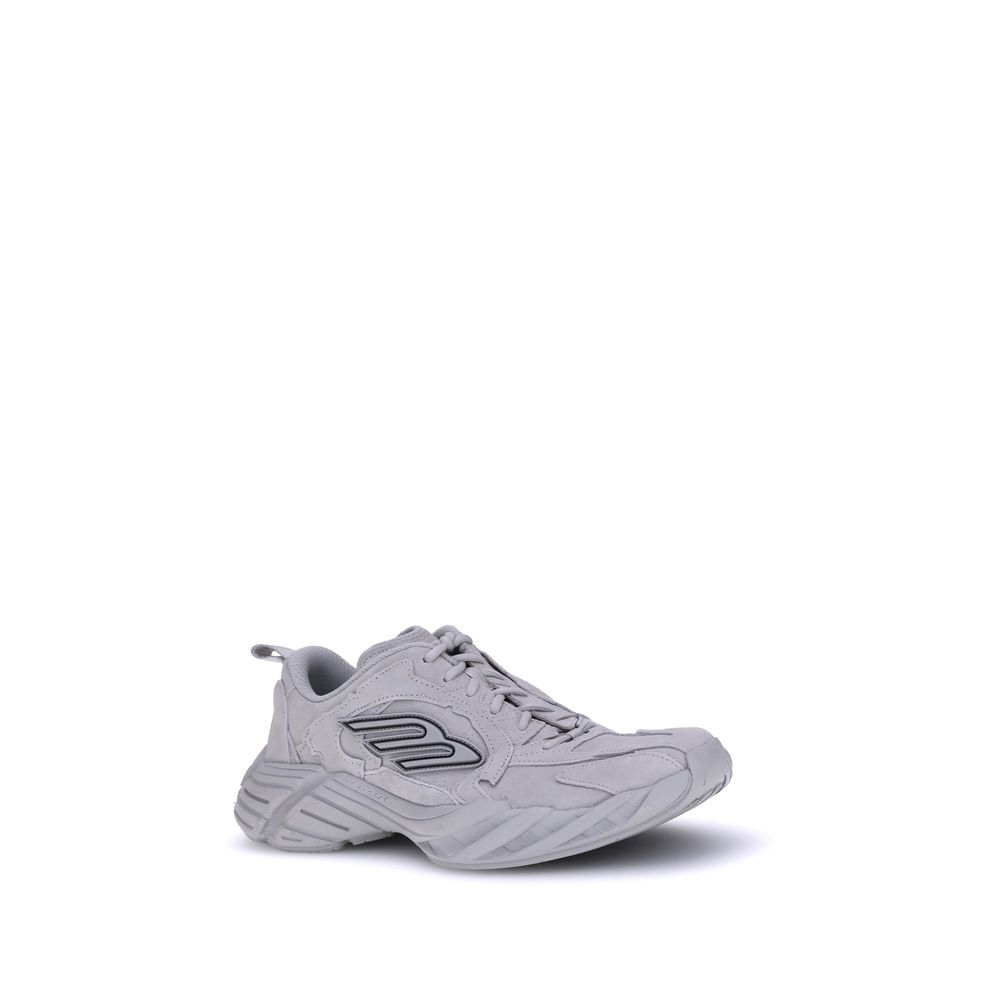 Gray Polyester Athletic Sneakers