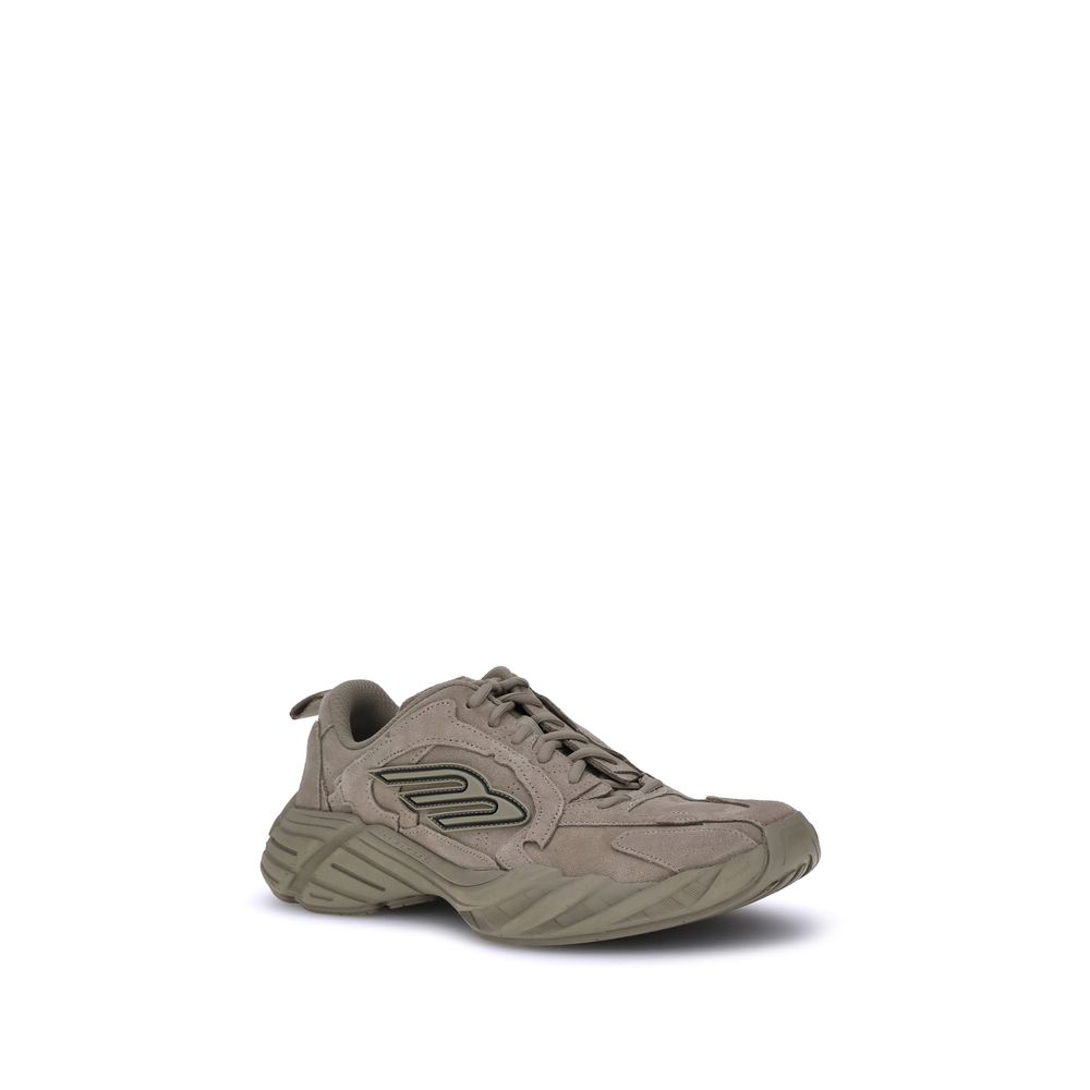 Beige Polyester Athletic Sneakers