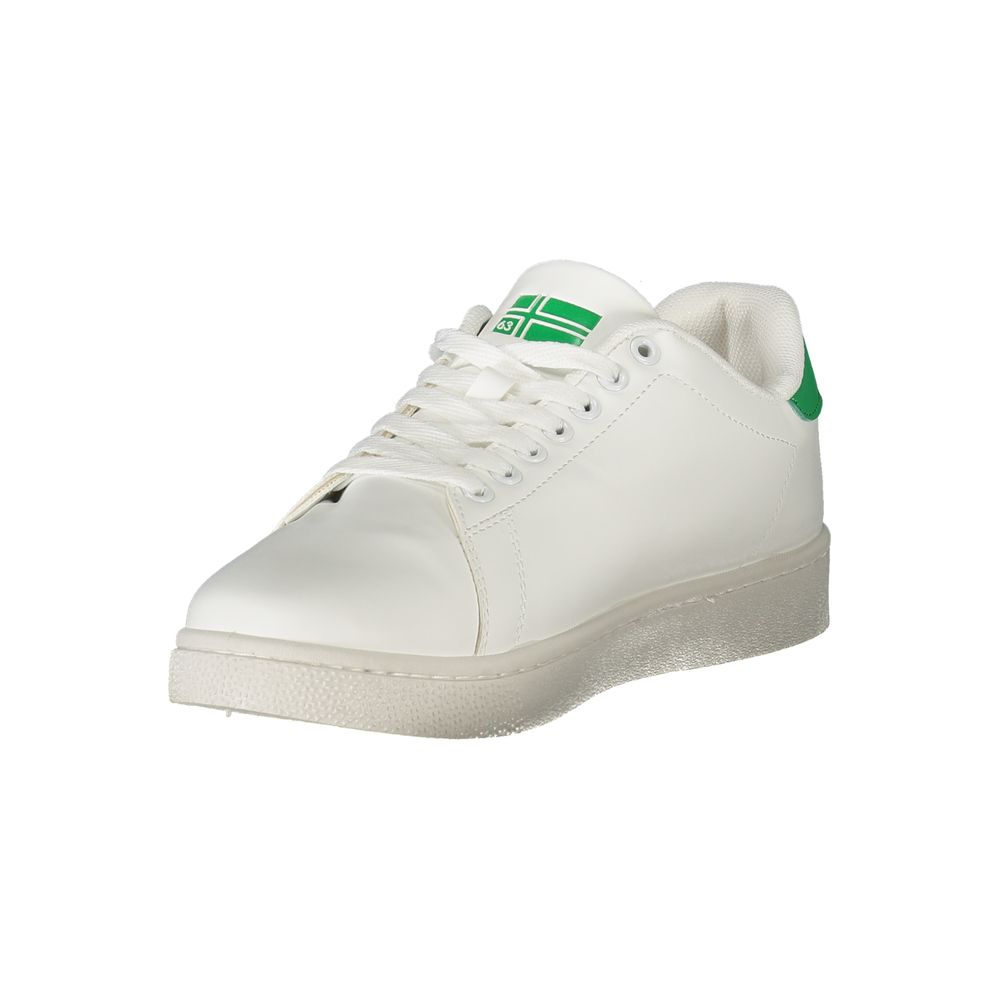 White Polyurethane Men's Sneaker