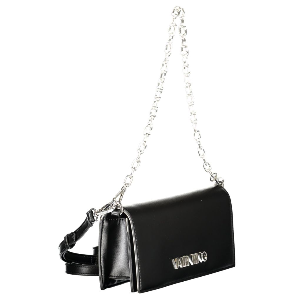 Black Polyurethane Women Handbag
