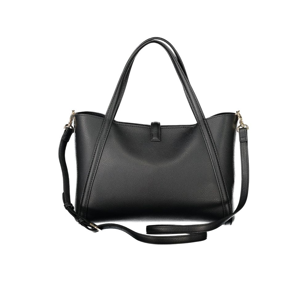 Black Polyethylene Women Handbag