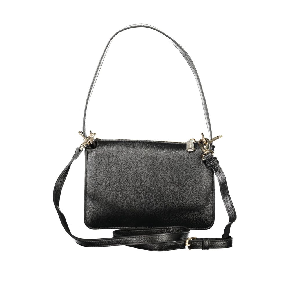 Black Polyurethane Women Handbag