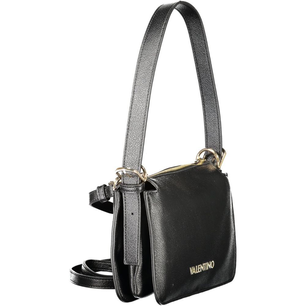 Black Polyurethane Women Handbag