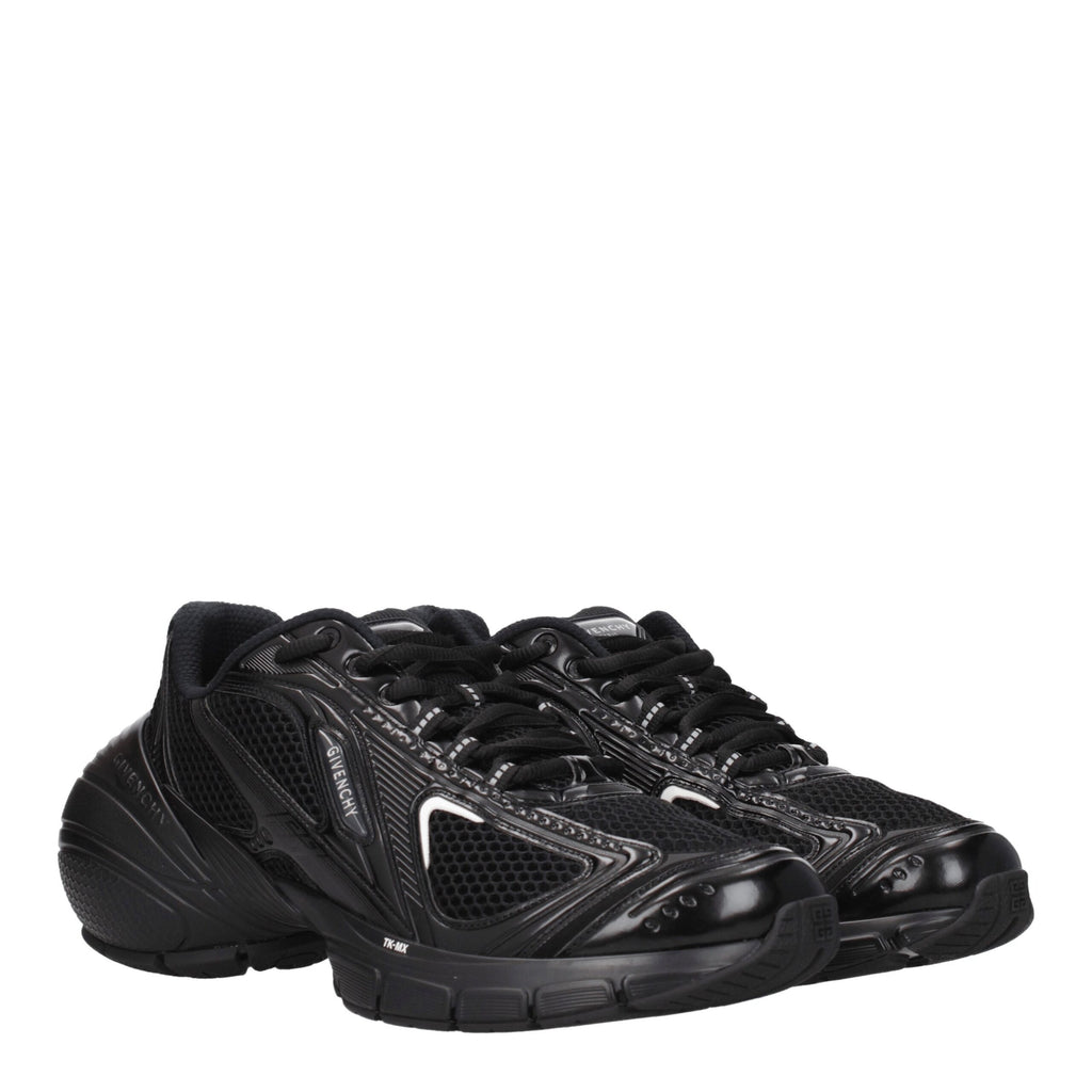 Black Fabric Athletic Sneakers