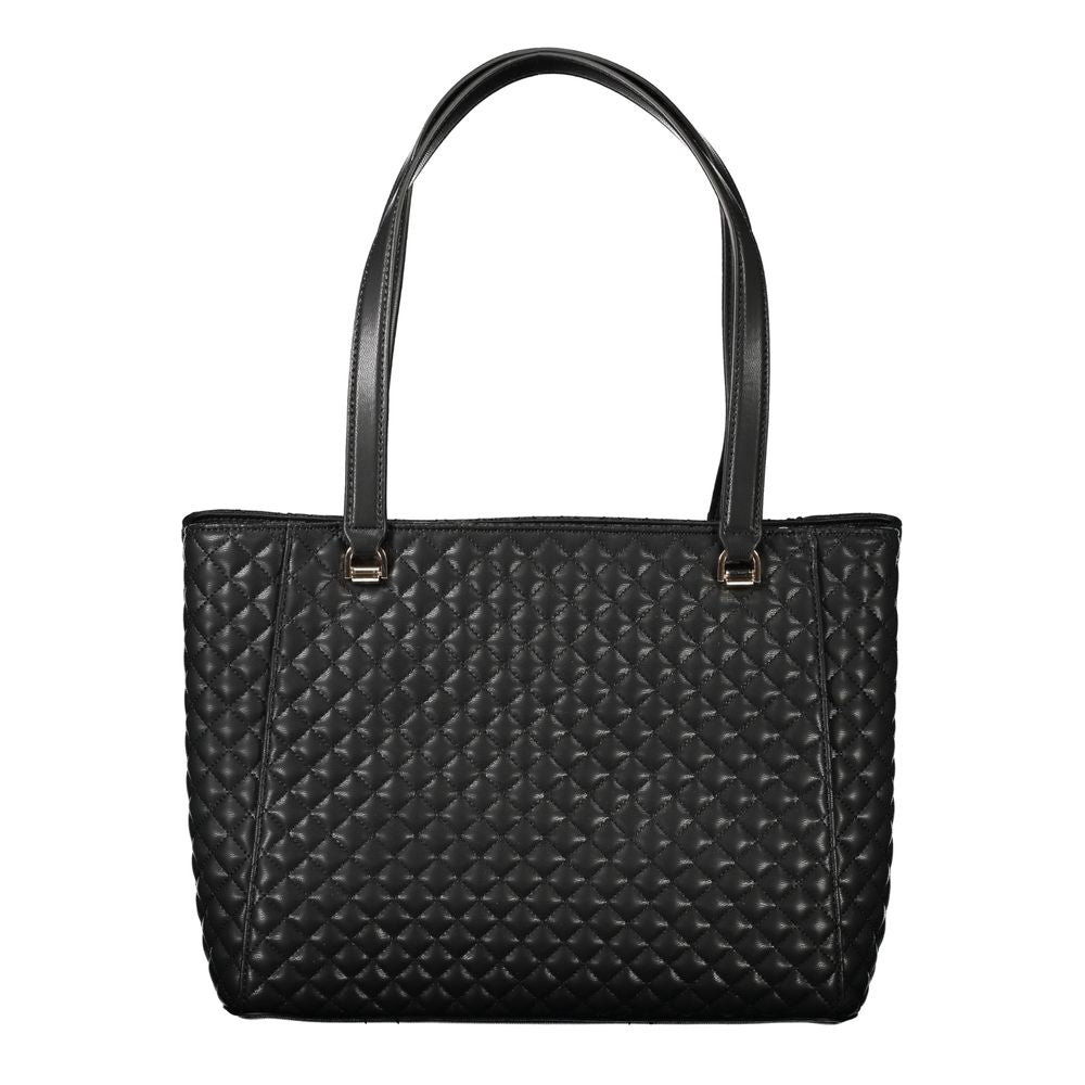 Black Polyurethane Women Handbag