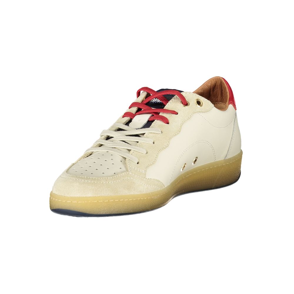 White Polyurethane Men Sneaker