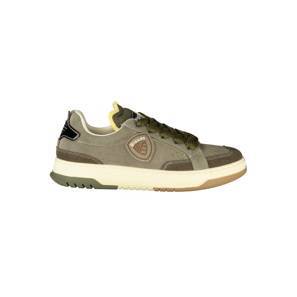 Green Leather Men Sneaker