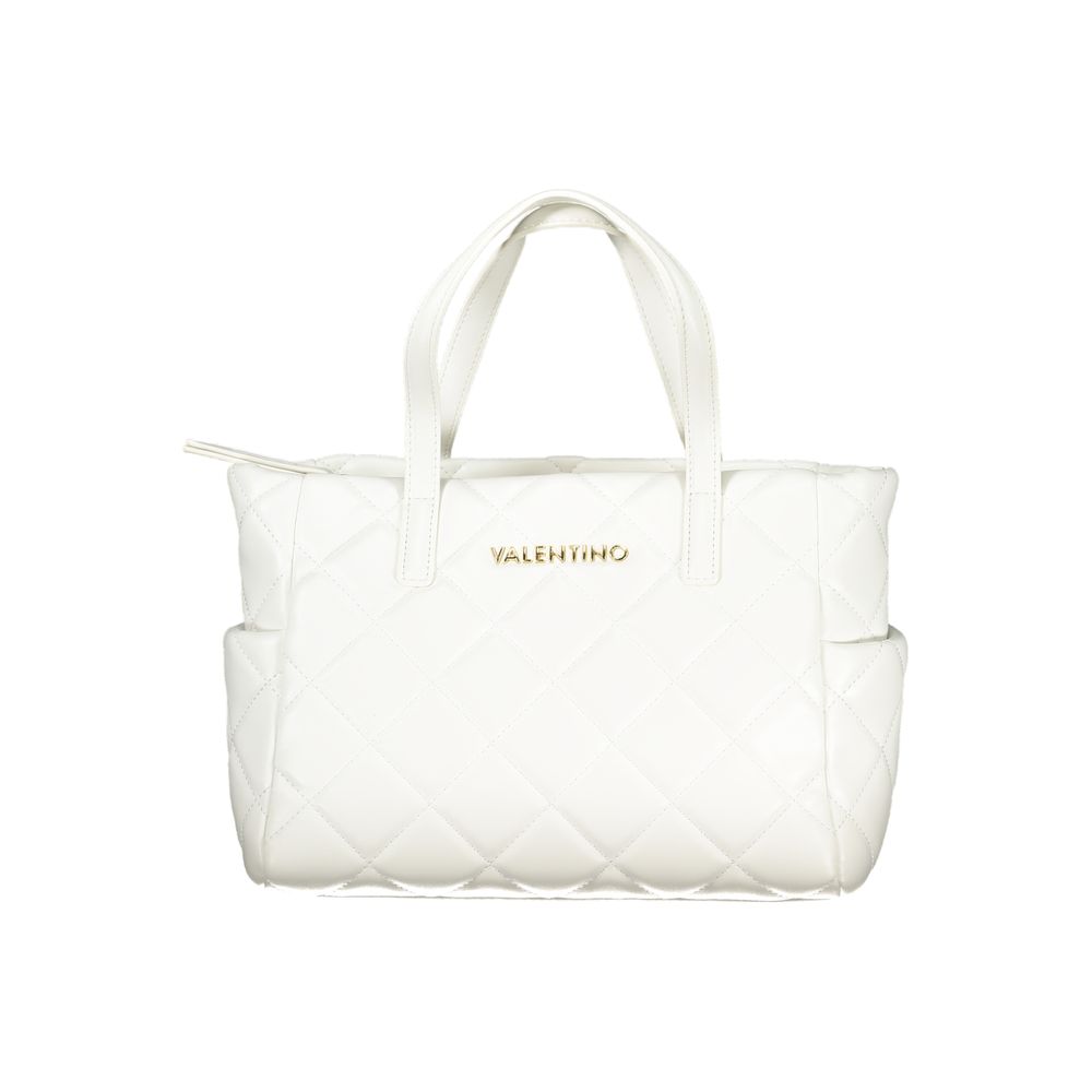 Bianco Polyurethane Women Handbag