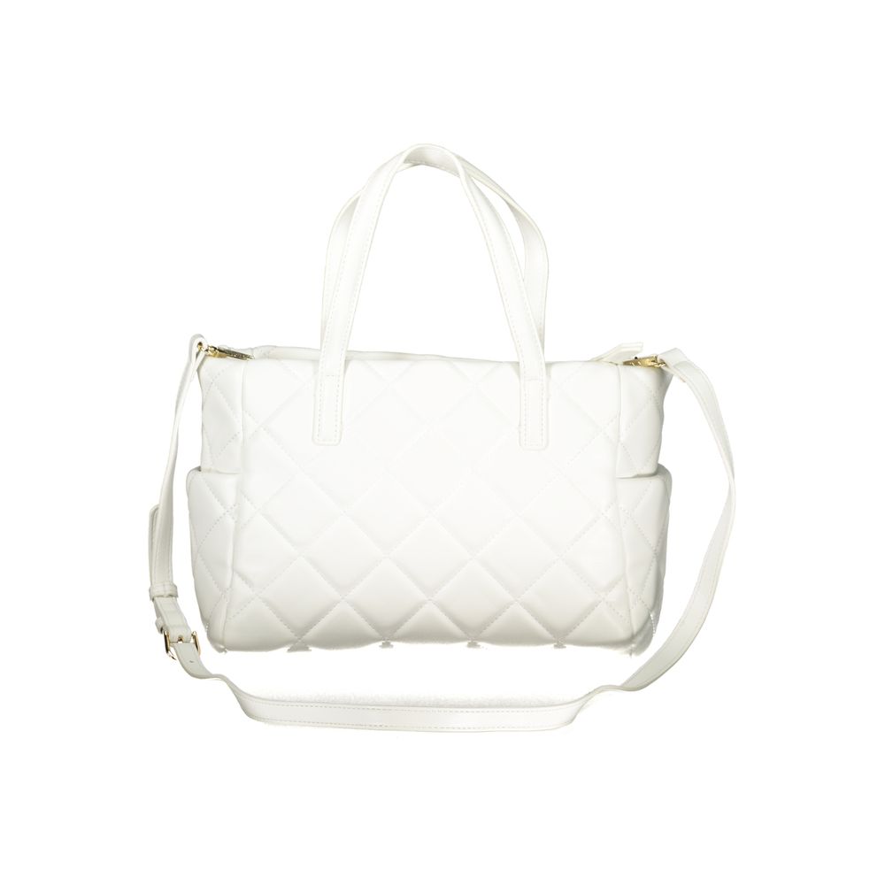 Bianco Polyurethane Women Handbag