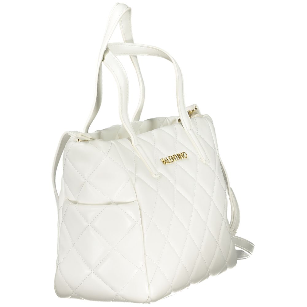 Bianco Polyurethane Women Handbag