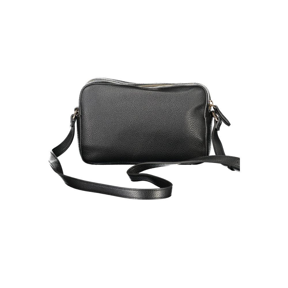 Black Polyurethane Women's Camera Bag