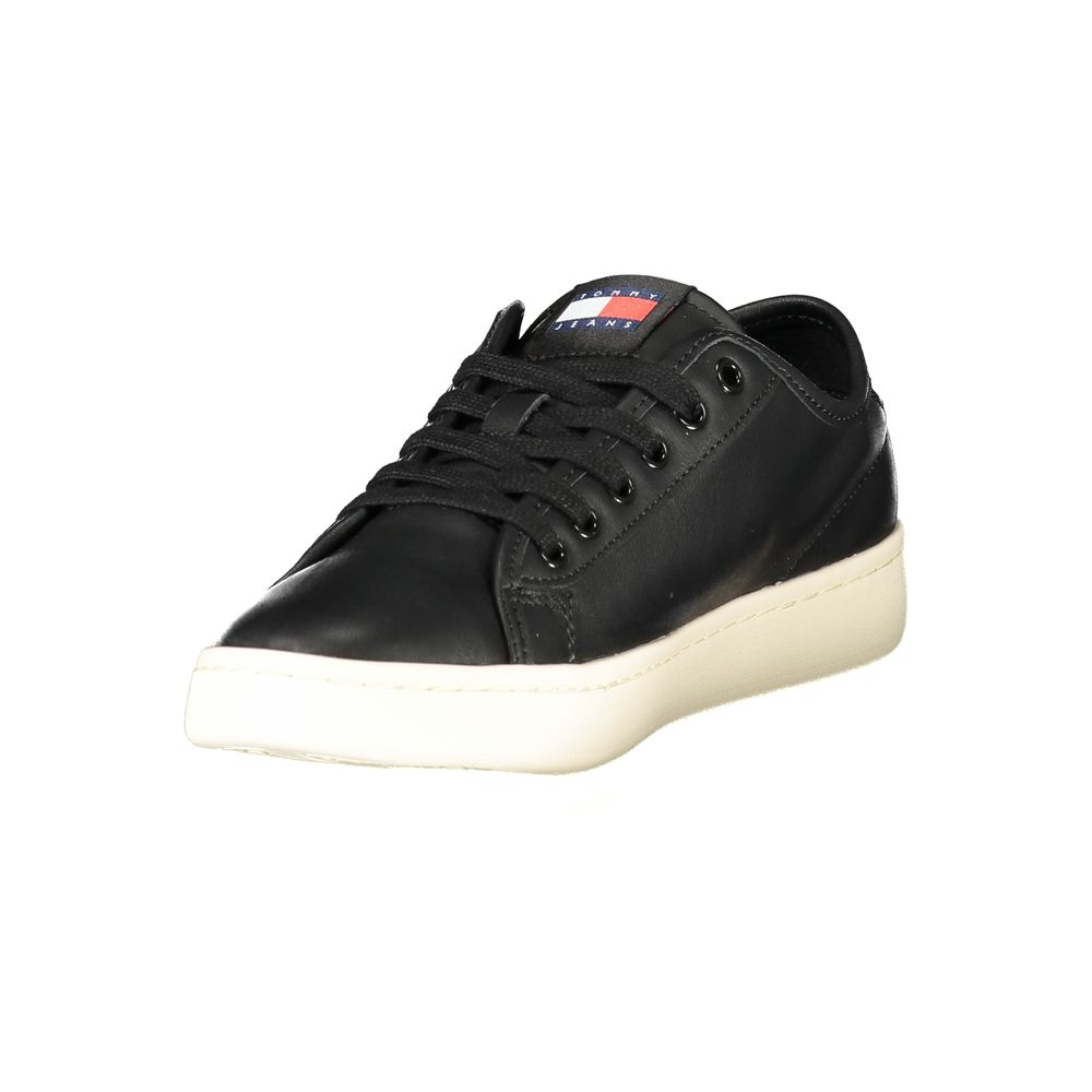 Black Polyurethane Women Sneaker